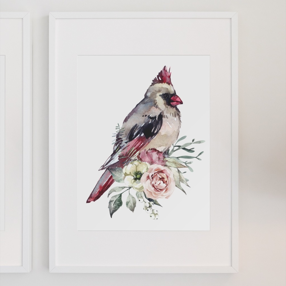 Cardinal Wall Art Print Poster Illustration Unframed - Picture 6 of 17